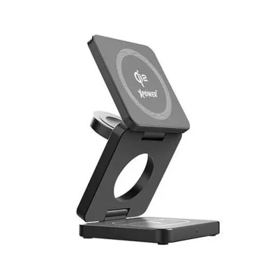 Xpower 23W 3In1 Foldable Magsafe Wireless Charging Stand - Grey